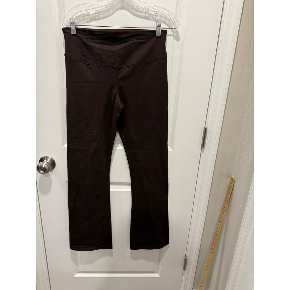 Yummie Womens Bootleg Leggings Compact Cotton Brown Size L